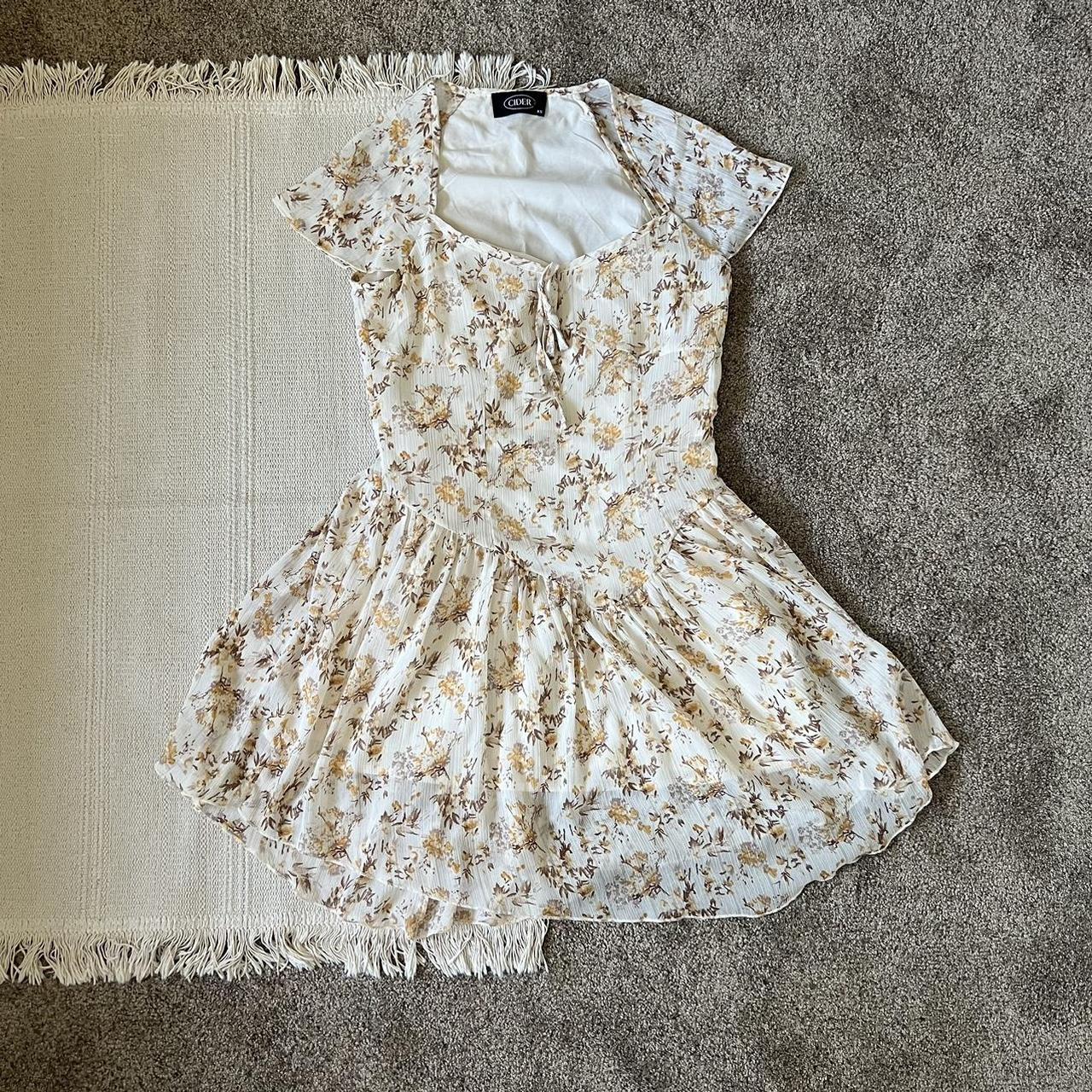 cider ditsy floral puff sleeve mini dress never... Depop