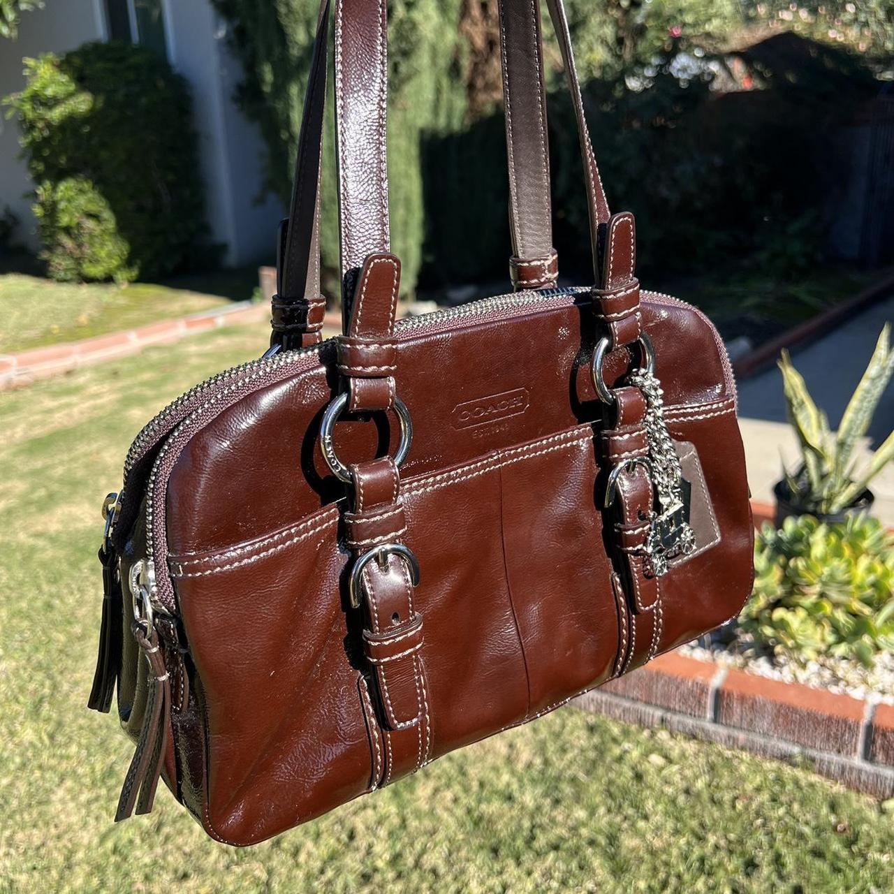 COACH 7740 HAMPTON CANVAS Leather TOTE shopper bag BEIGE RED purse –  Psychotic Leopard