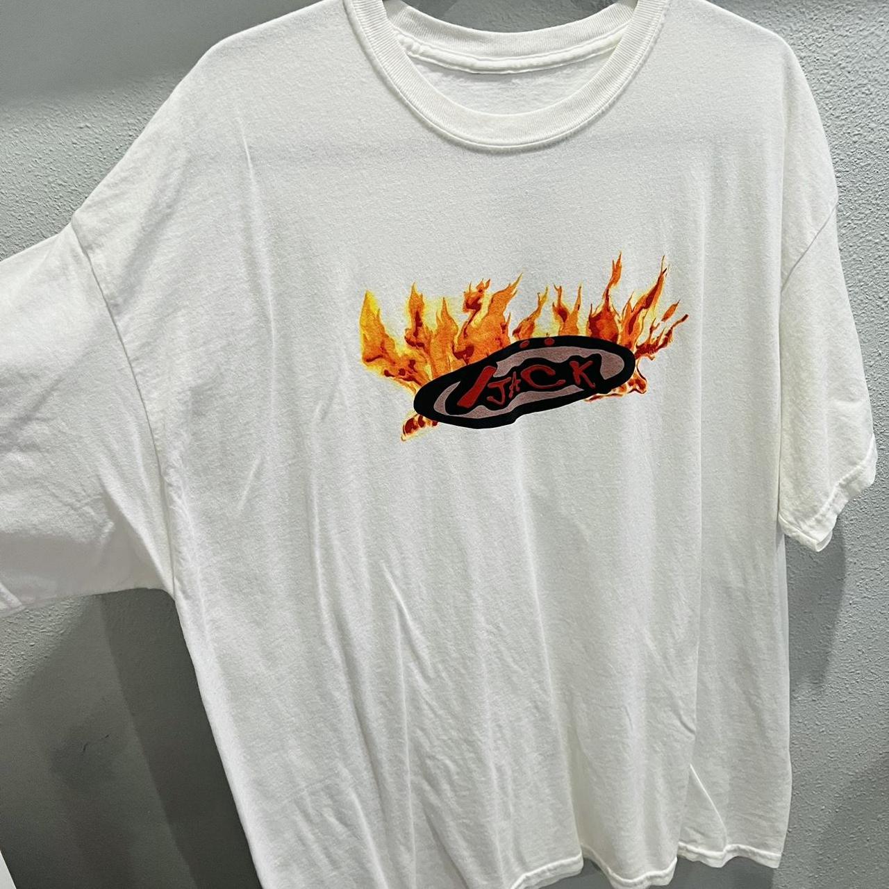 Cactus Jack flame popular tee