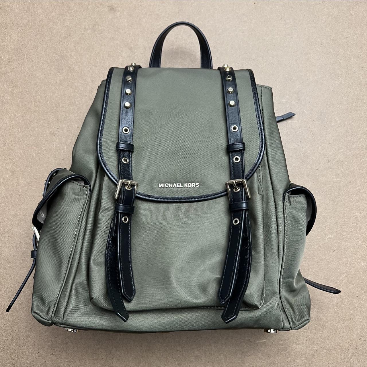 Green michael deals kors backpack