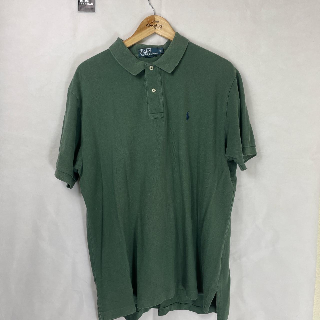 Vintage Ralph Lauren Polo Shirt: - Green, Navy... - Depop