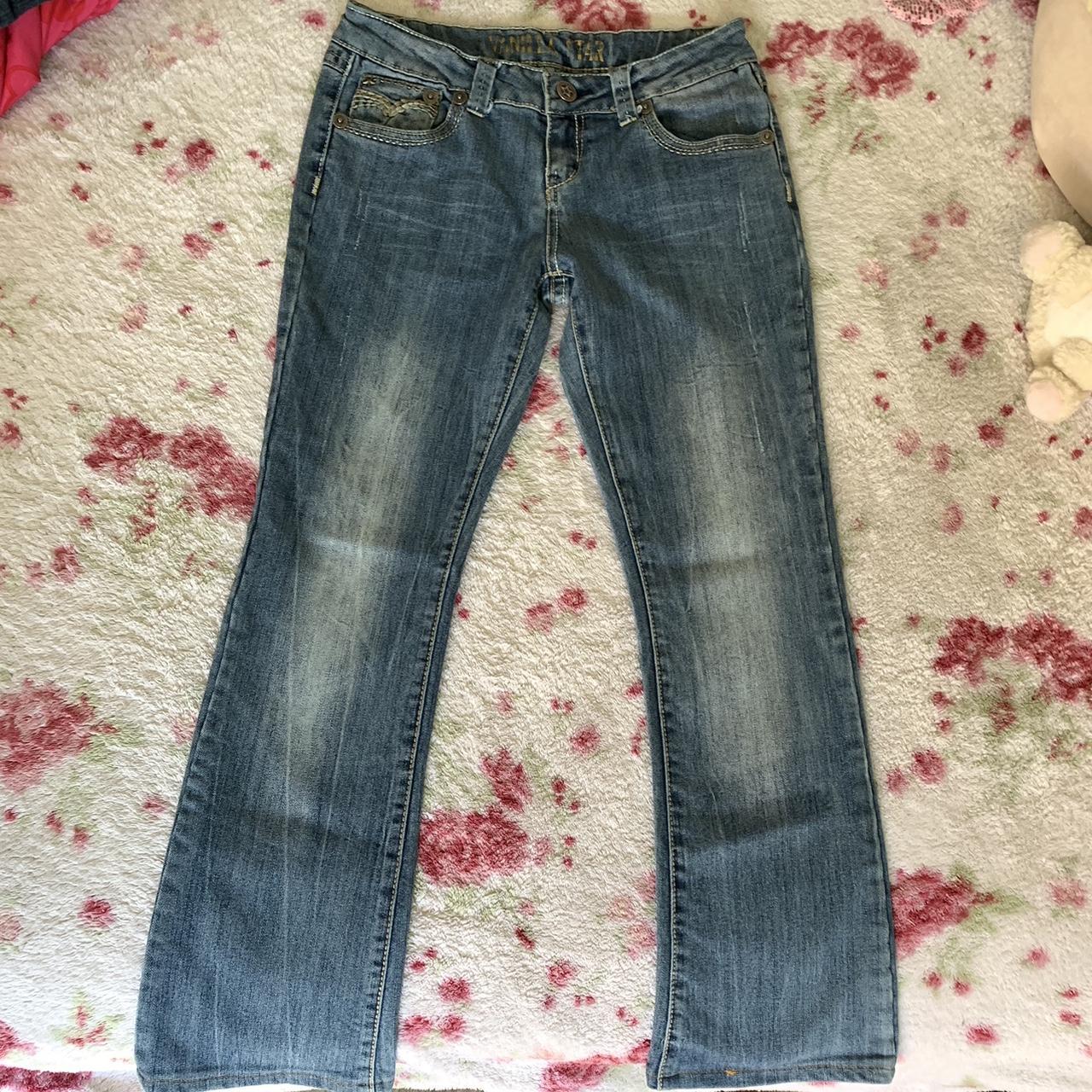 Y2k Vanilla Star jeans Size: 11, waist 14-15 inch,... - Depop