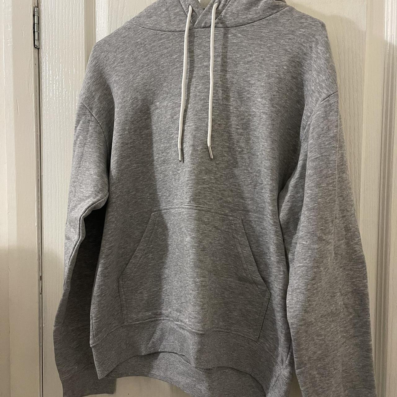 Basic grey H&M hoodie Size xs Like new only worn a... - Depop