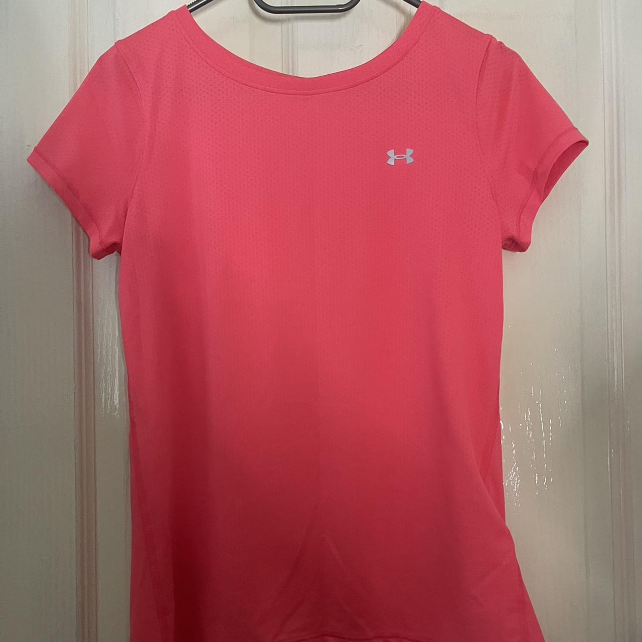 Pink under armour gym top Never worn good condition... - Depop