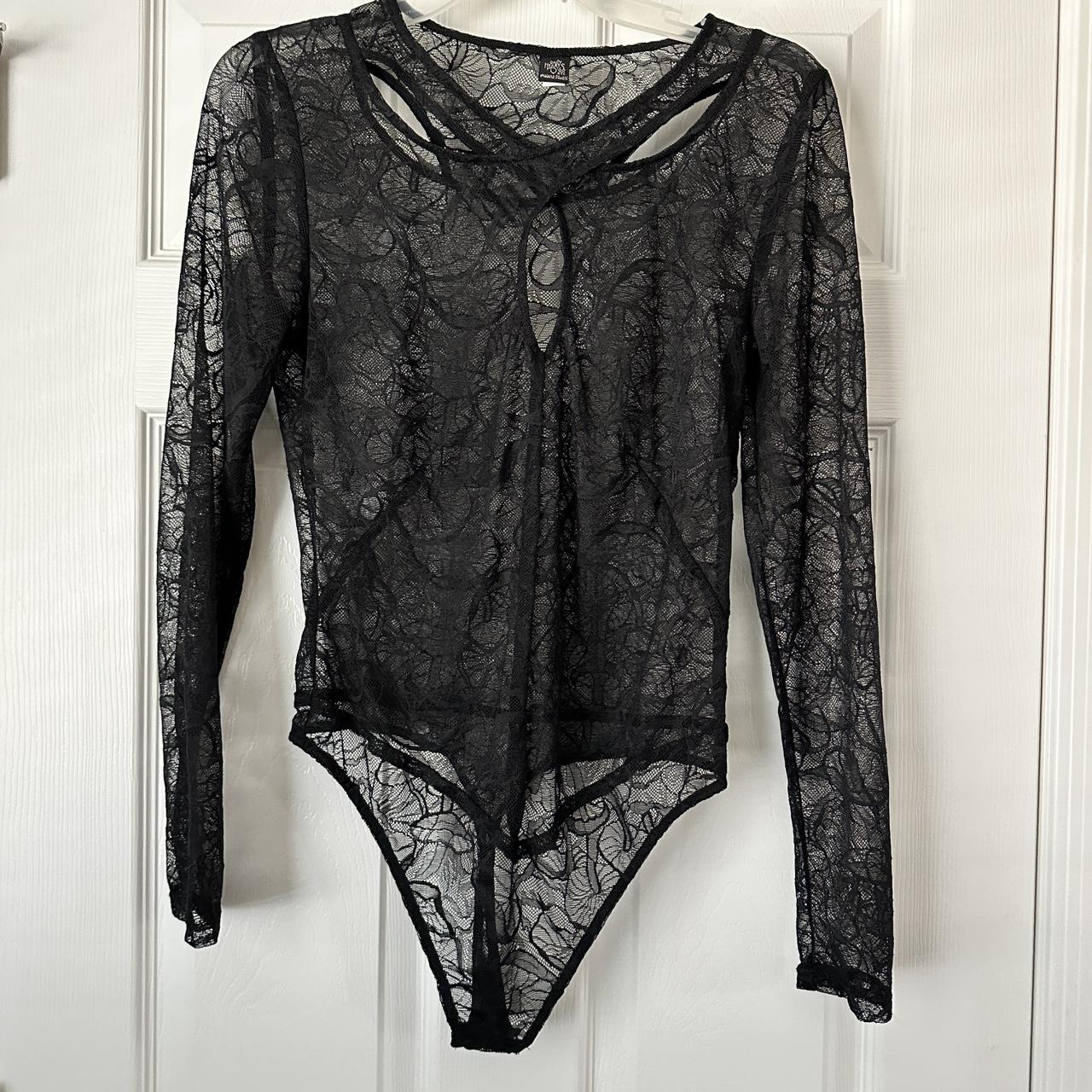 Only Hearts 🖤 Go Ask Alice Bodysuit Sheer lace... - Depop