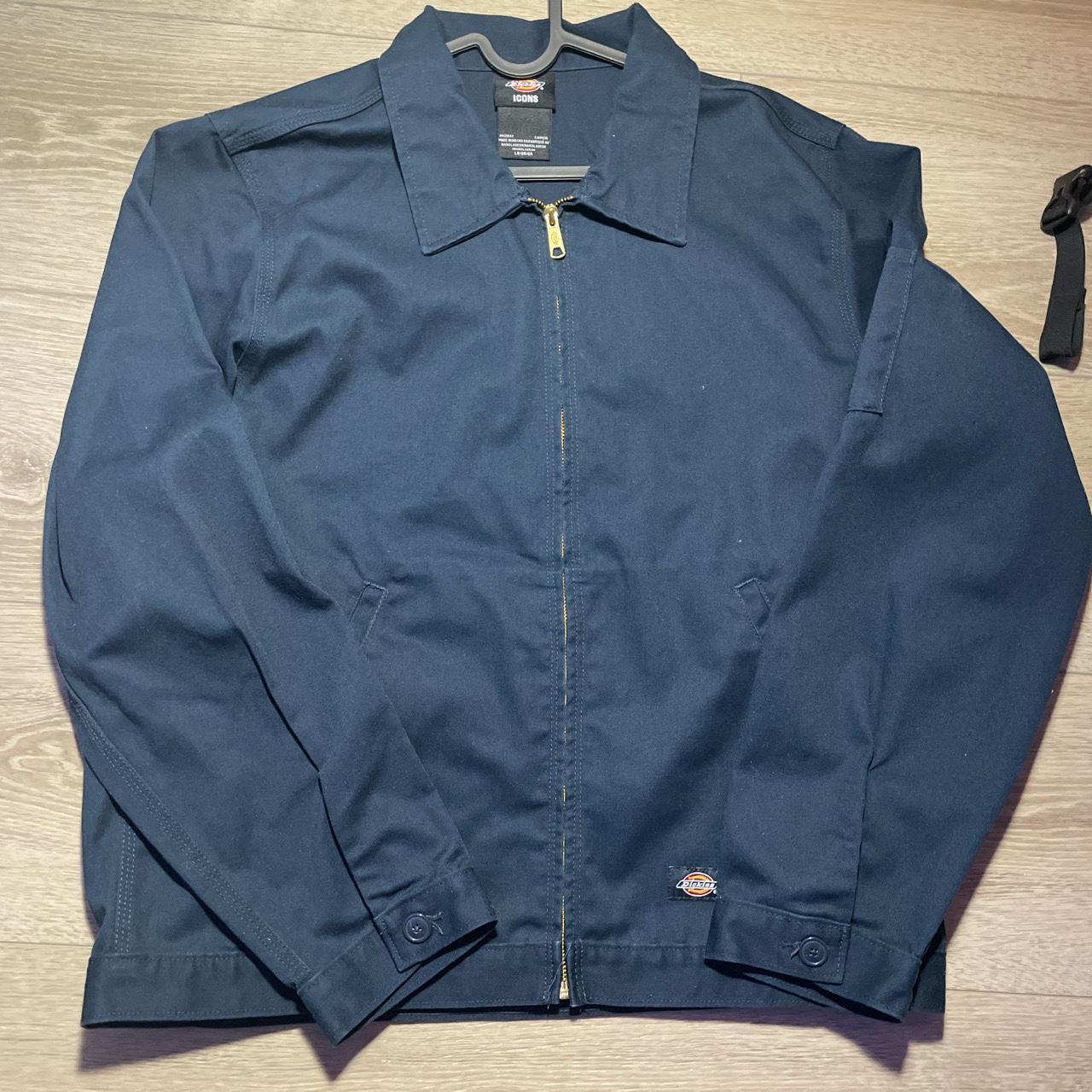 navy dickies work jacket #dickies #navy - Depop