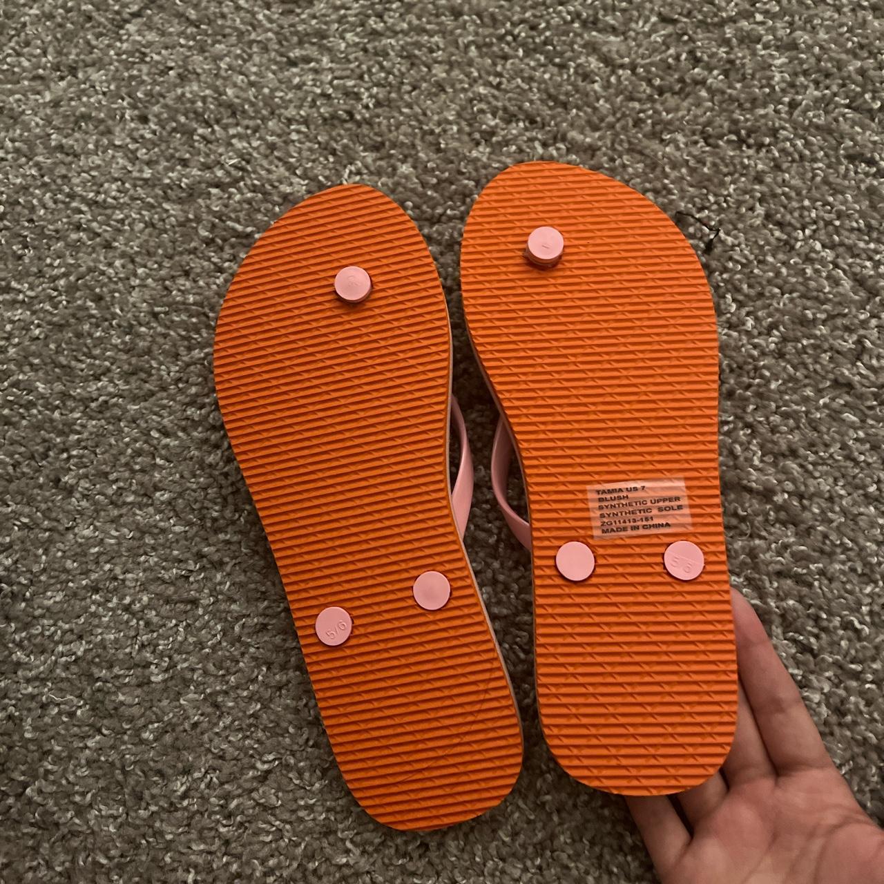 Classic Pink And Orange Bebe Y2k Sandals Depop 8958