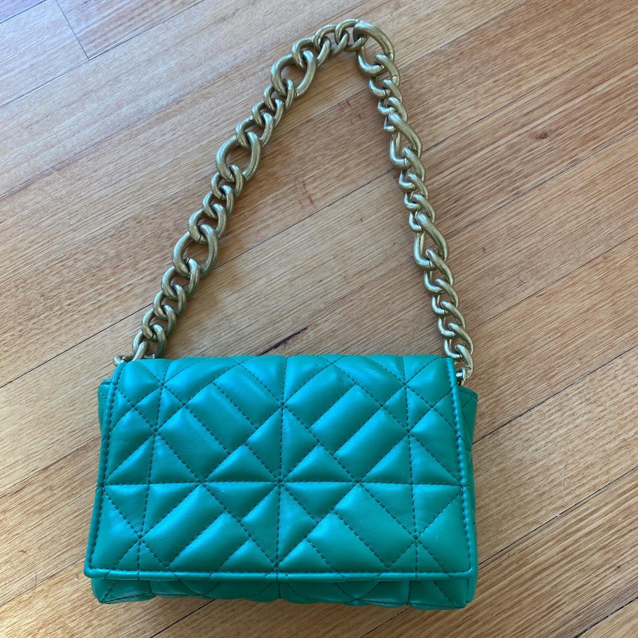 Zara Green Bag Depop