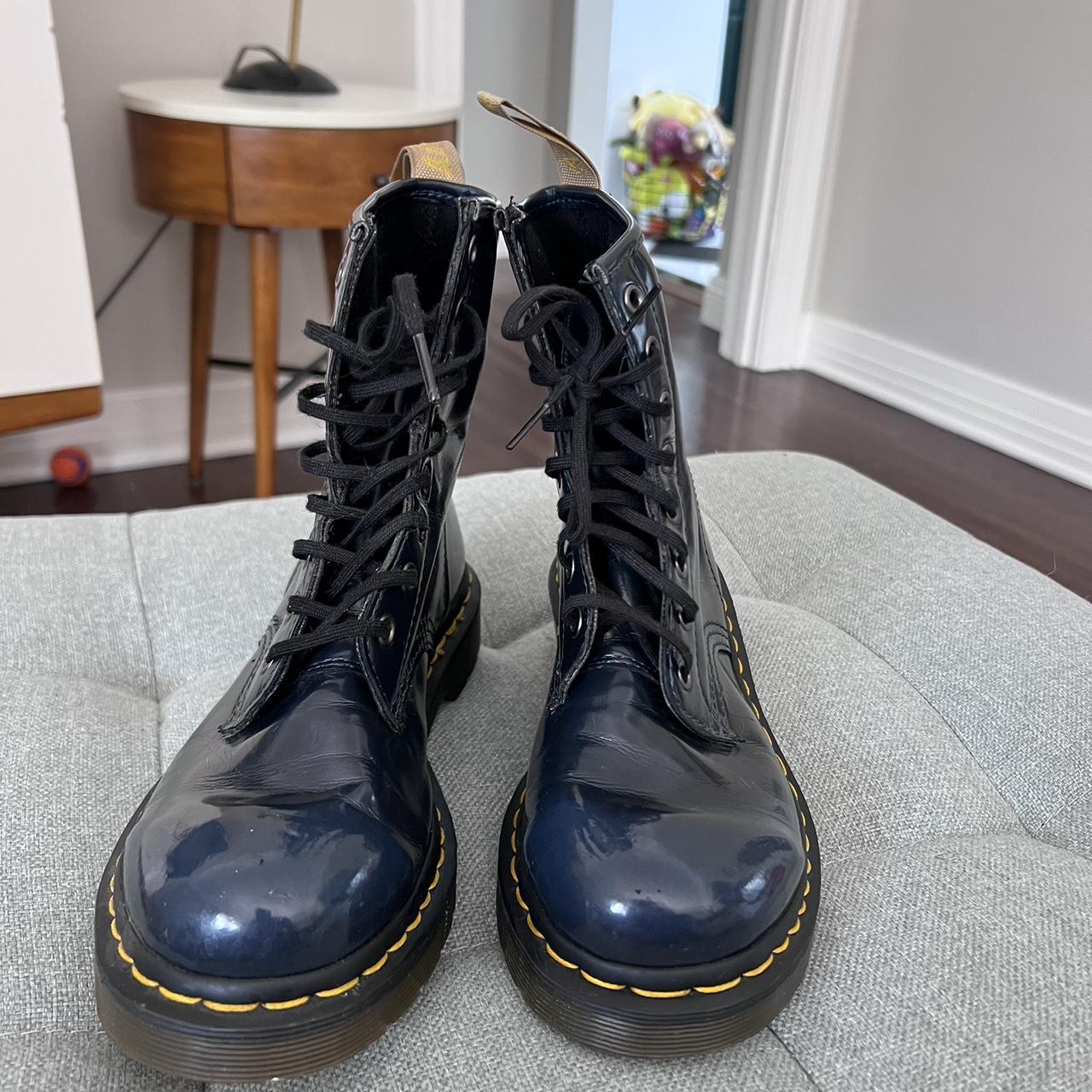 Navy doc martens store womens