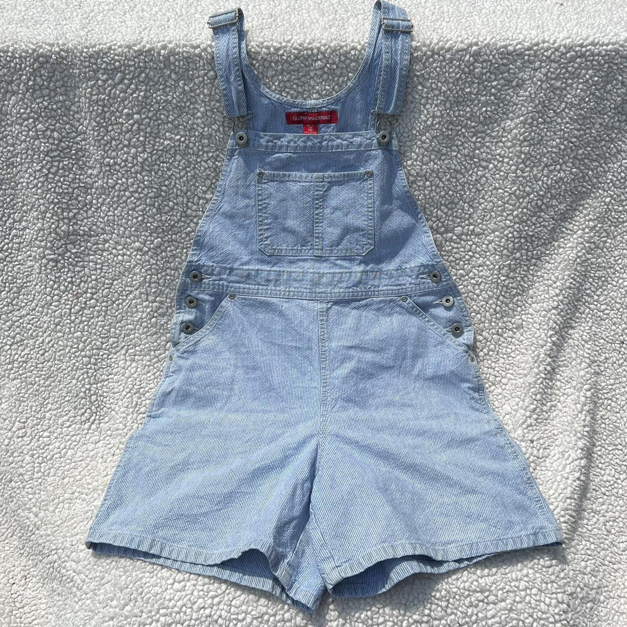 Gloria Vanderbilt Women's Blue and Navy Dungarees-overalls | Depop