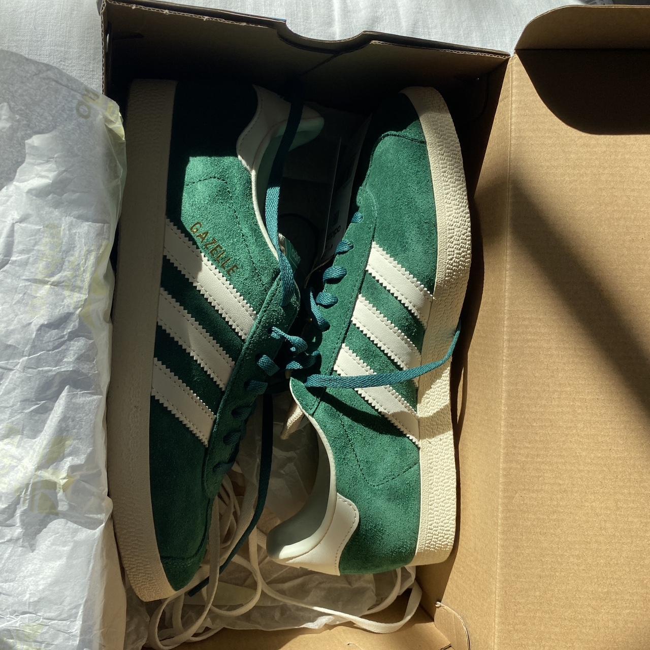 Adidas dark green faded archive gazelles Brand... - Depop