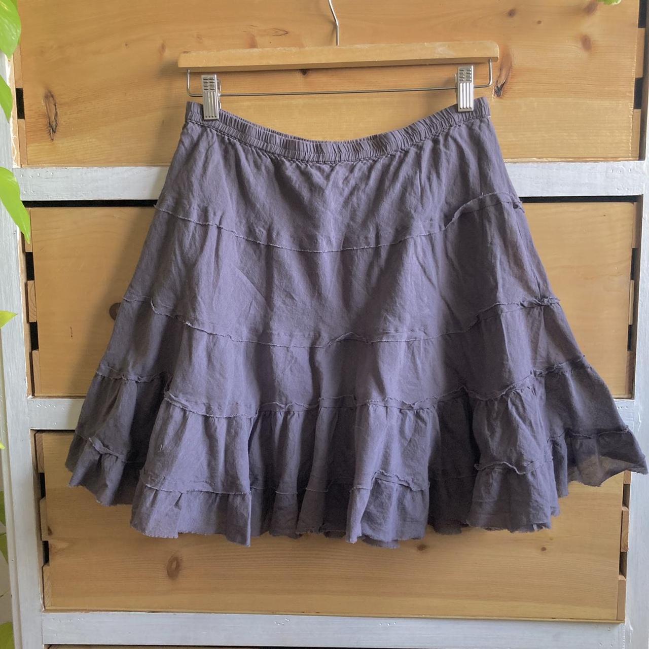 grey fairy ruffled tiered skirt 🎀 size is a M, check... - Depop