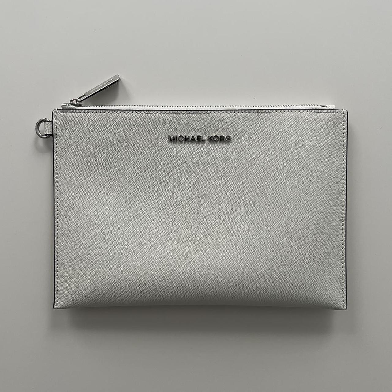 Michael kors deals white clutch