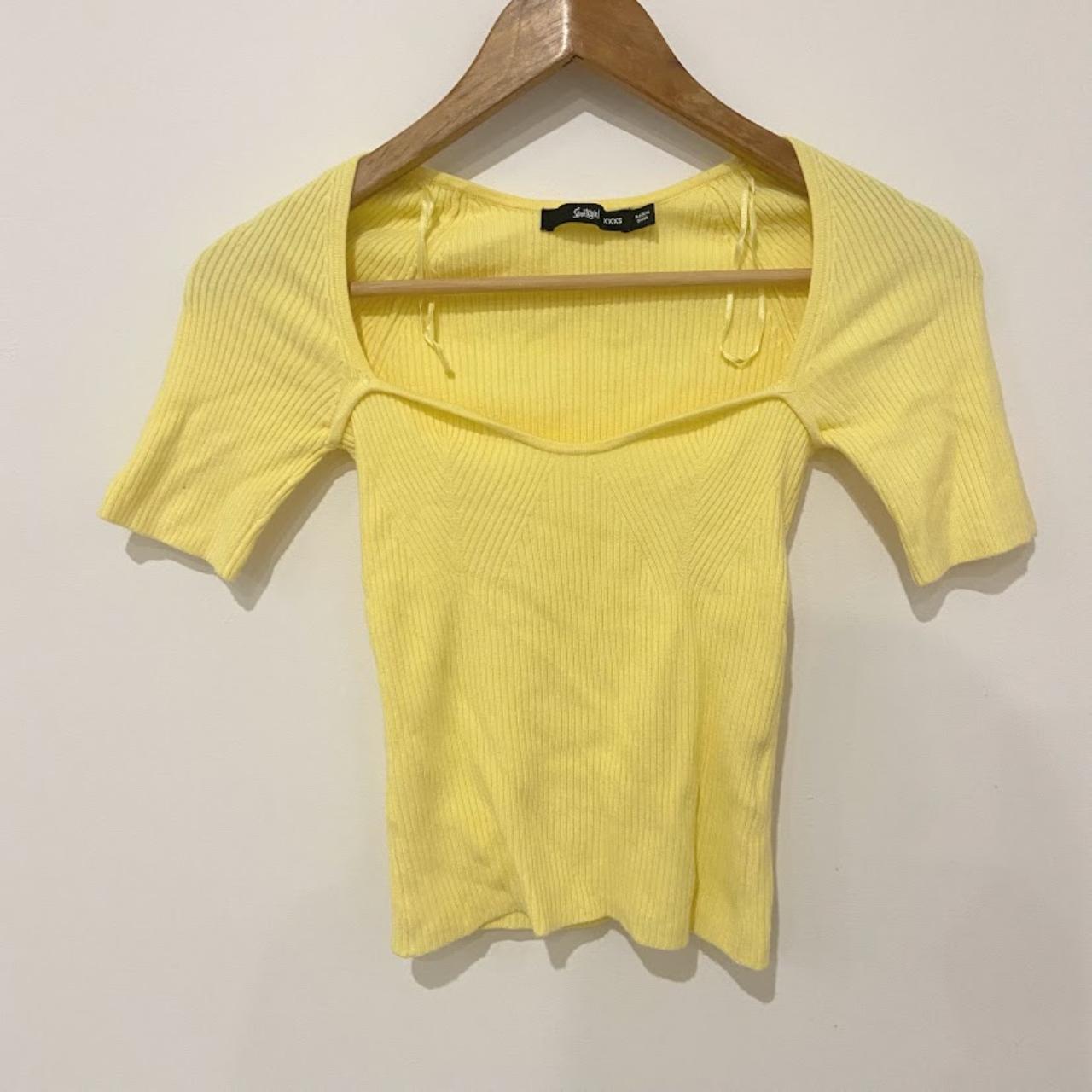 Yellow Sportsgirl Square Neck Top does not include... Depop