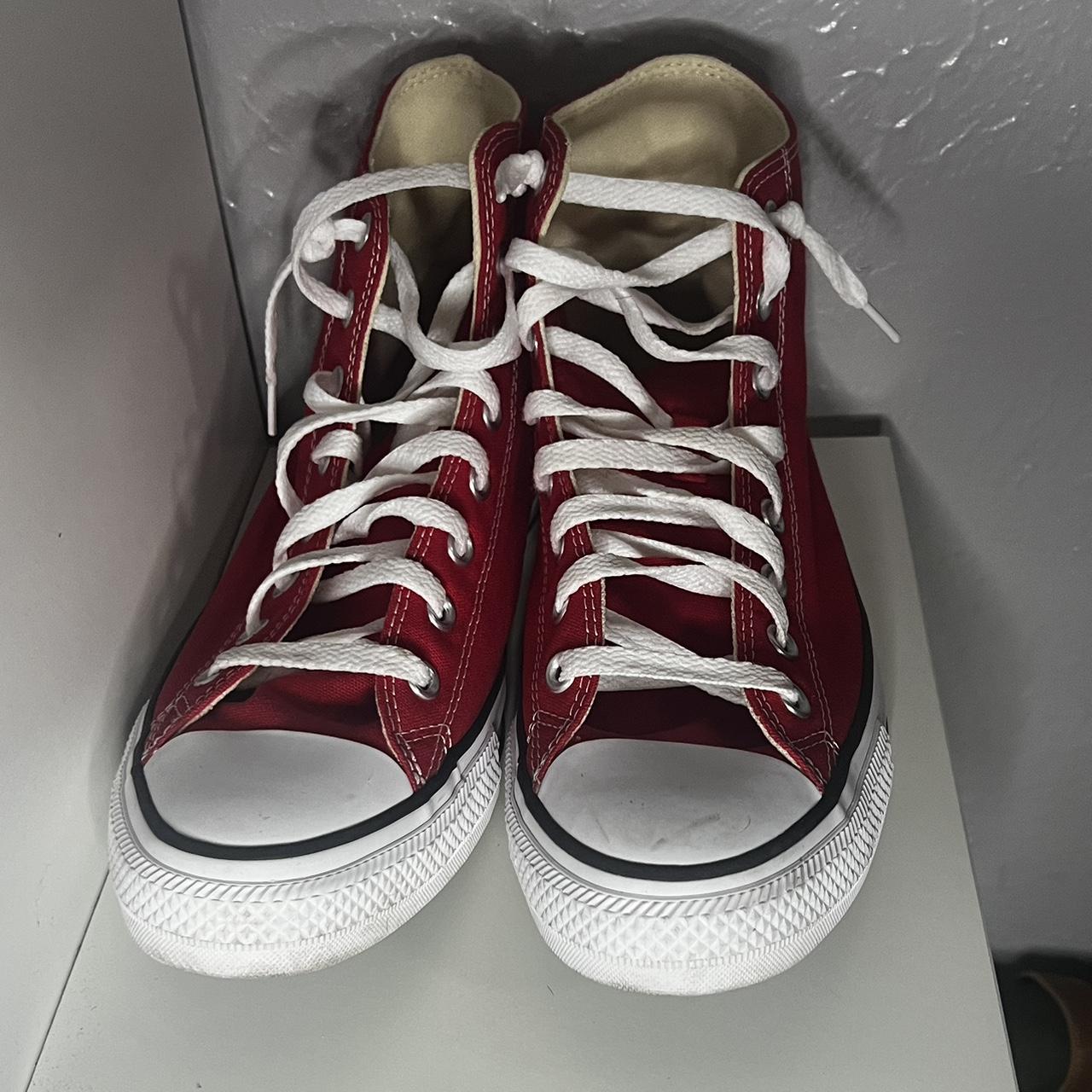 Red converse shop size 9