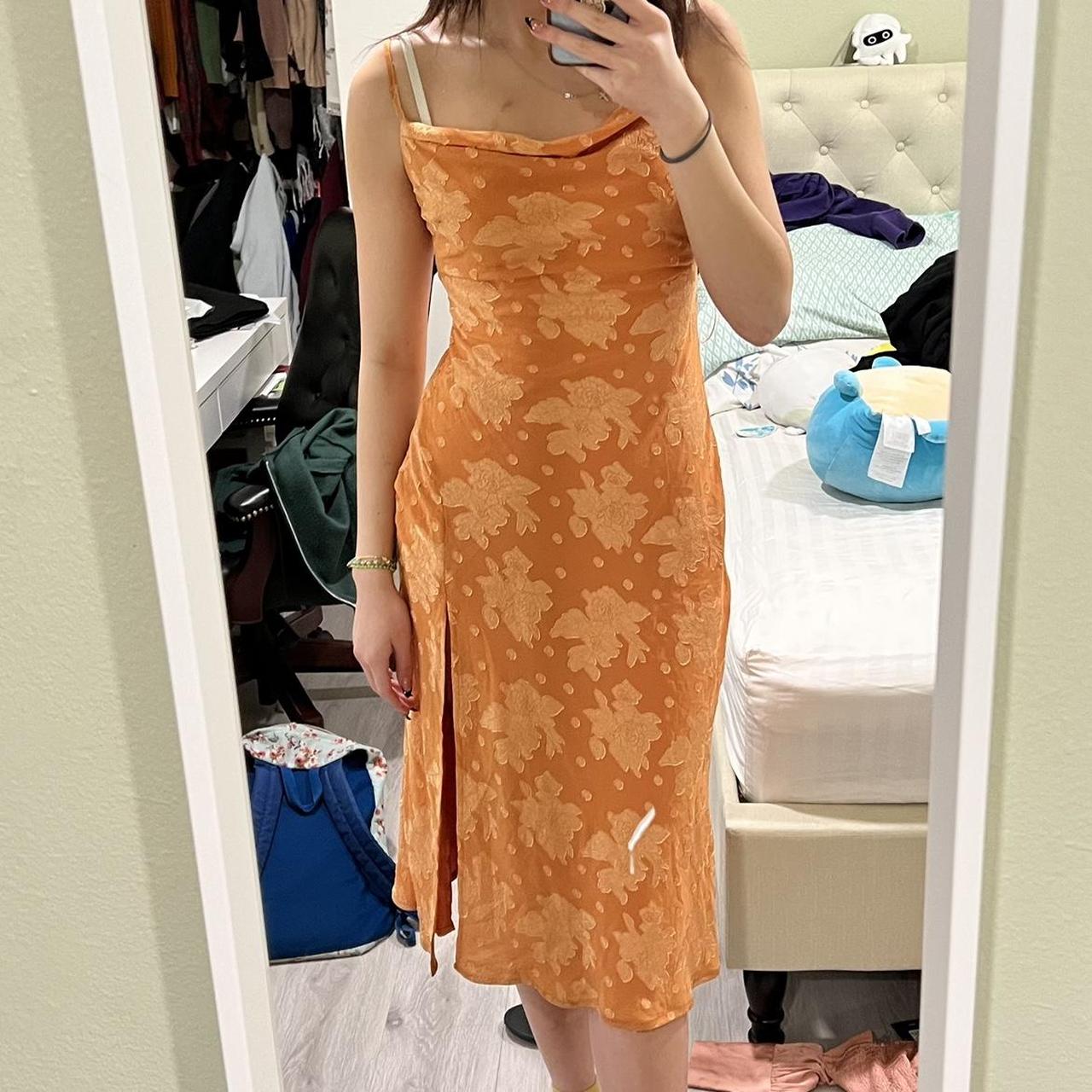 Princess Polly Women's Orange Dress Depop