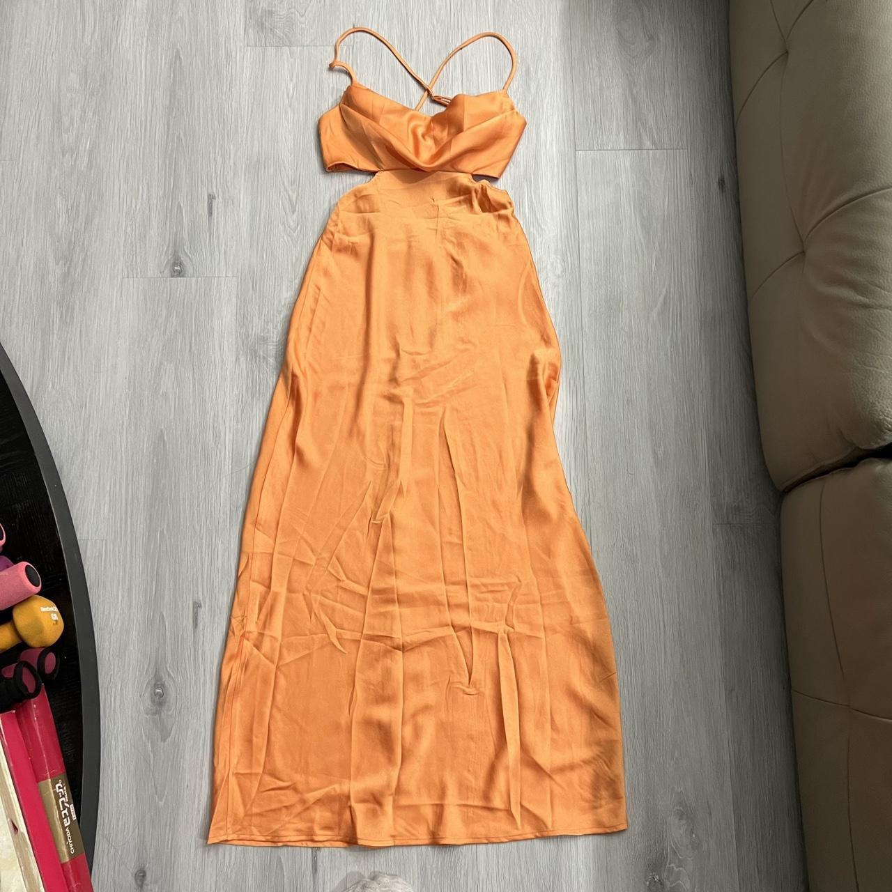 PRINCESS POLLY GISELLE MIDI DRESS ORANGE Midi... Depop