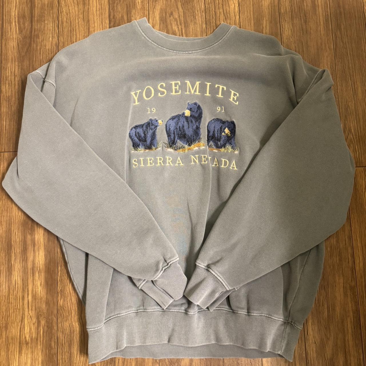 Brandy Melville Oversized Slub Hoodie Sweater 1991 Yosemite