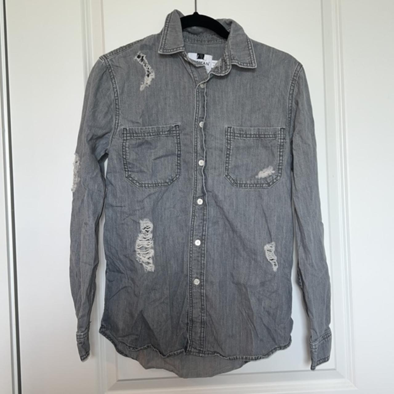 Topman clearance denim shirt