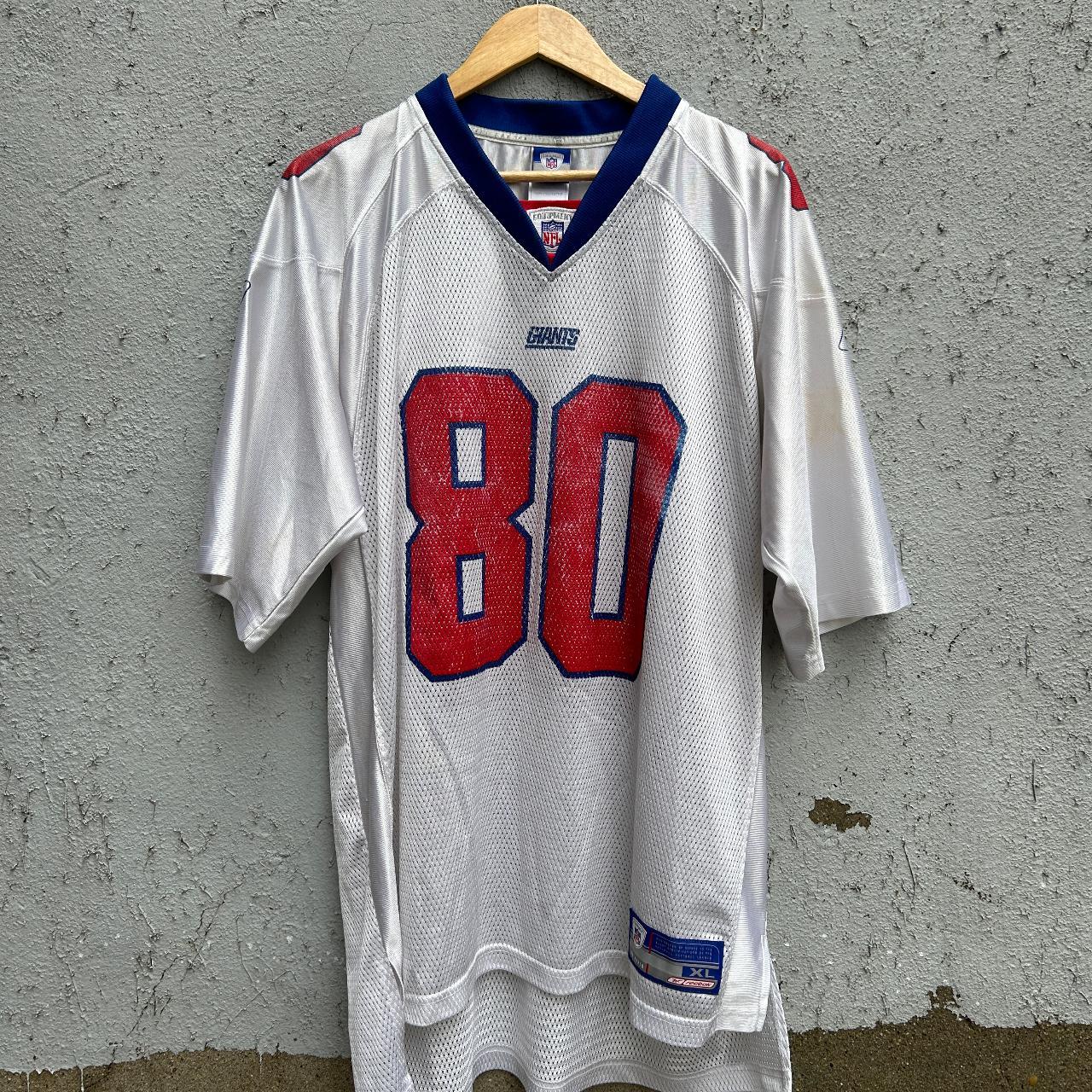 RARE* Red and white New York Giants Jeremy Shockey - Depop