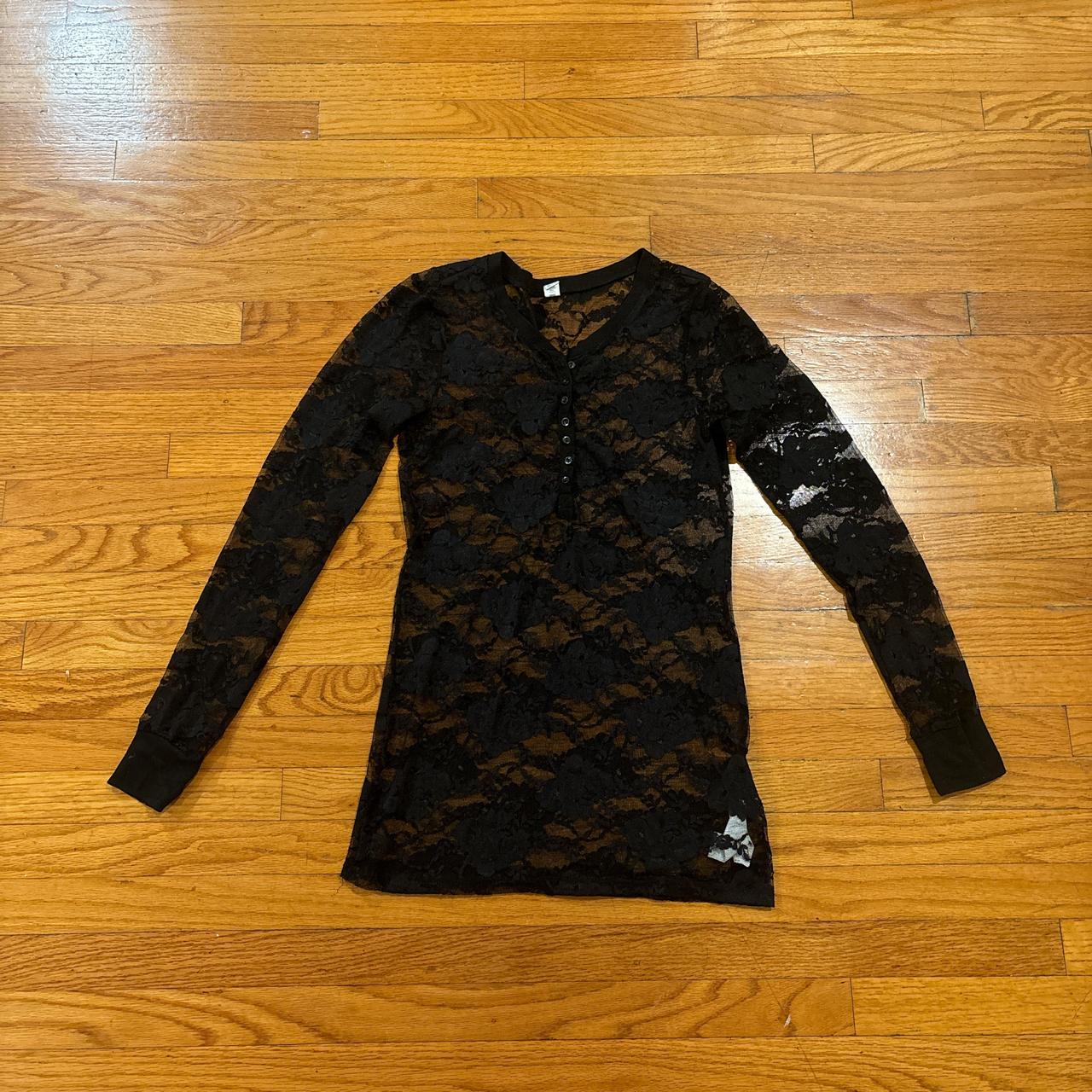 SWS Black lace long sleeve Size S 🖤 - Depop
