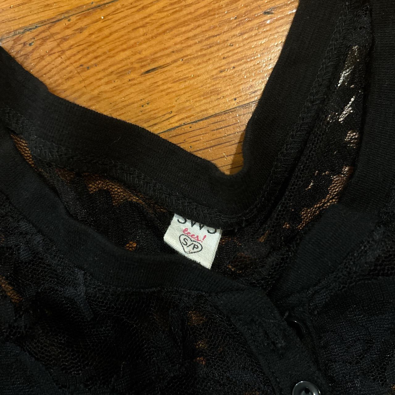 SWS Black lace long sleeve Size S 🖤 - Depop