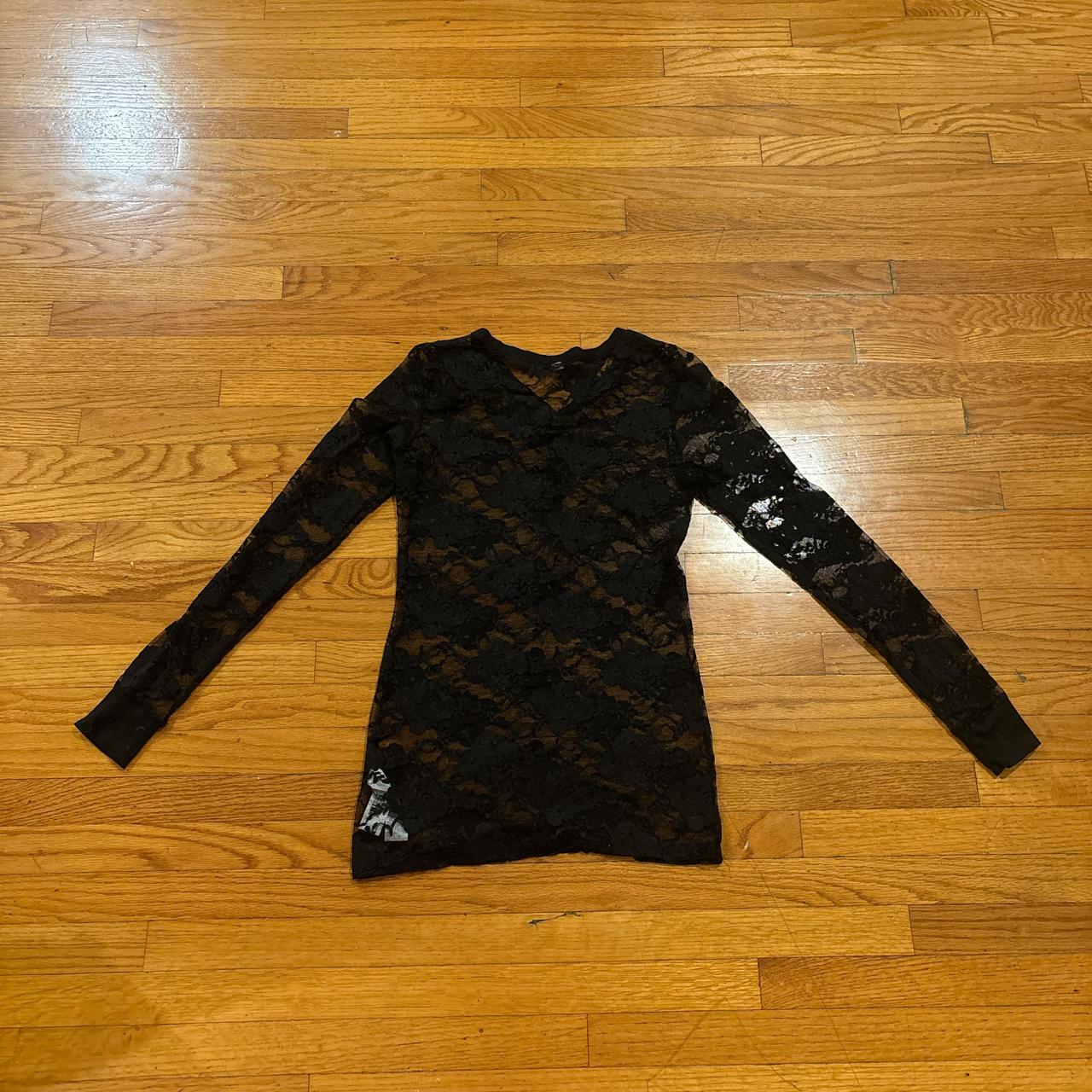 SWS Black lace long sleeve Size S 🖤 - Depop