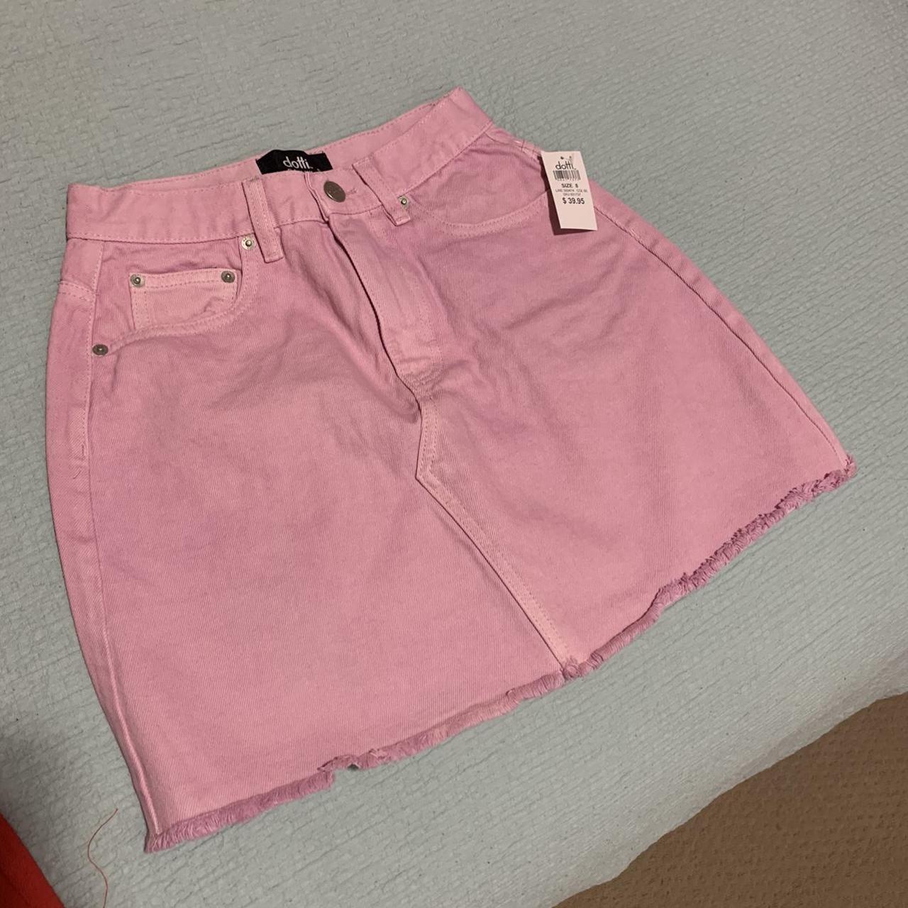 ‘Dotti’ size 8 denim skirt in pink !! Too small for... Depop