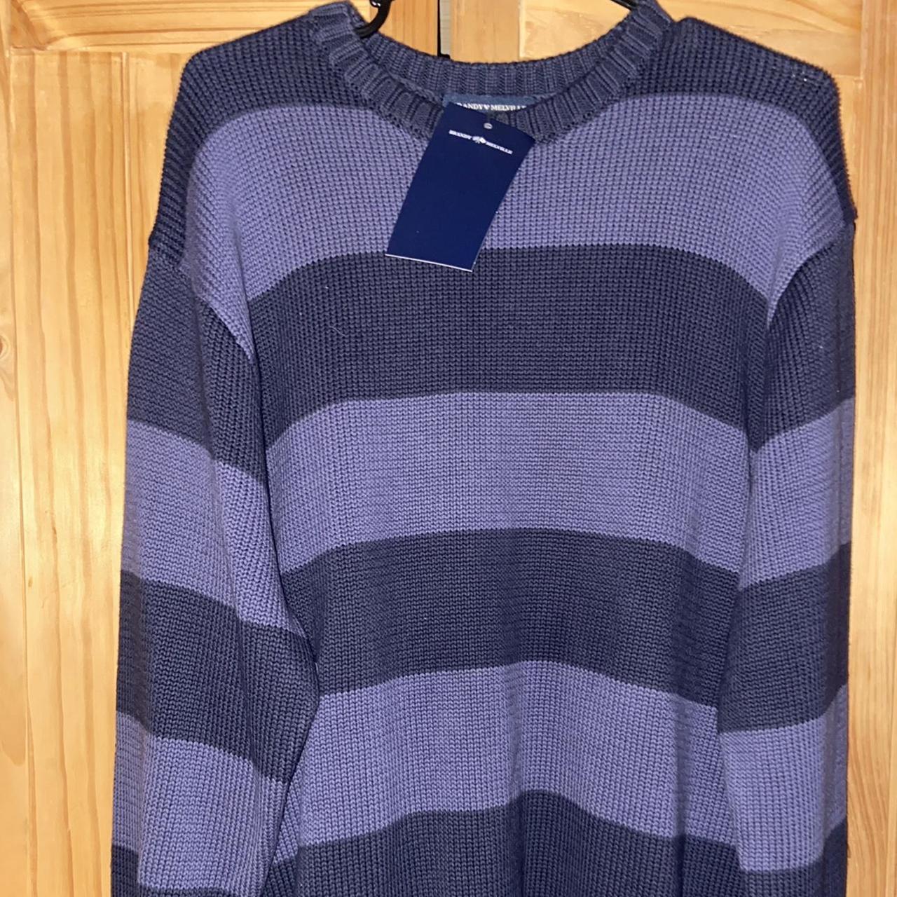 Brandy Melville purple and blue Brianna sweater... - Depop