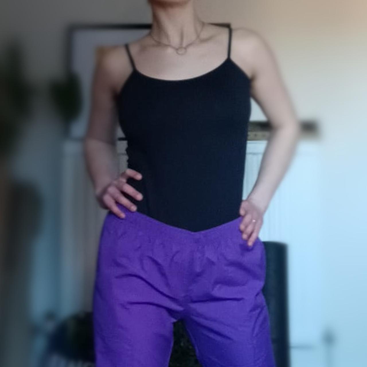 Dickies purple cargo pants elasticated waist. Worn... Depop