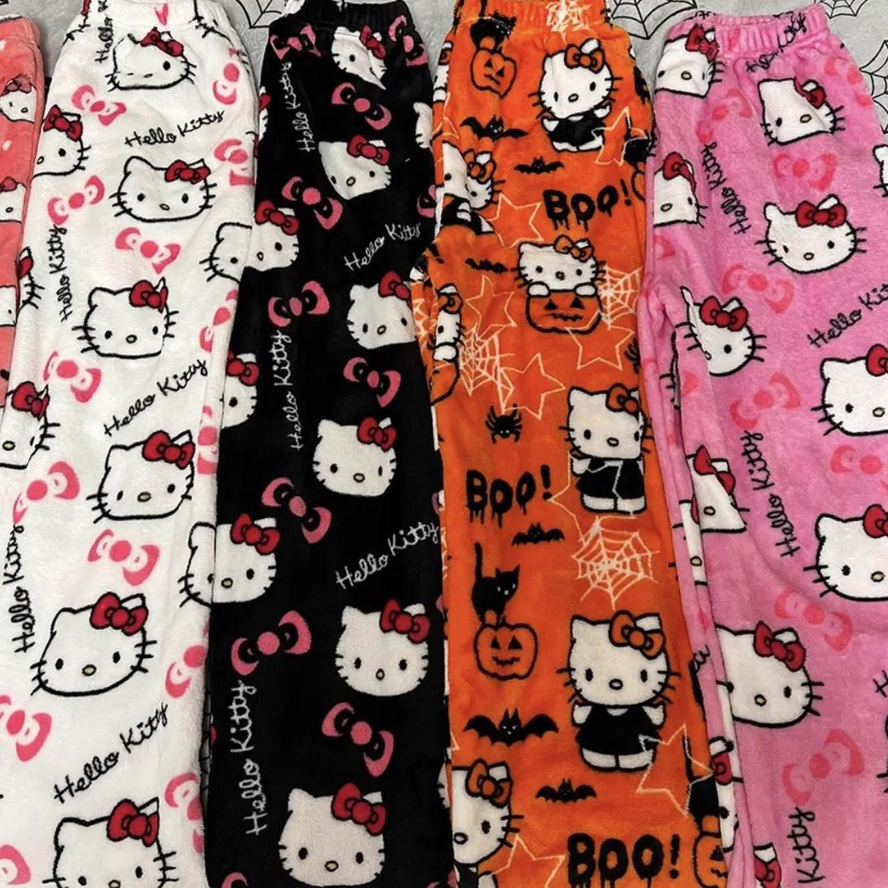 Hello Kitty Fleece Pyjamas Pants All colours... - Depop