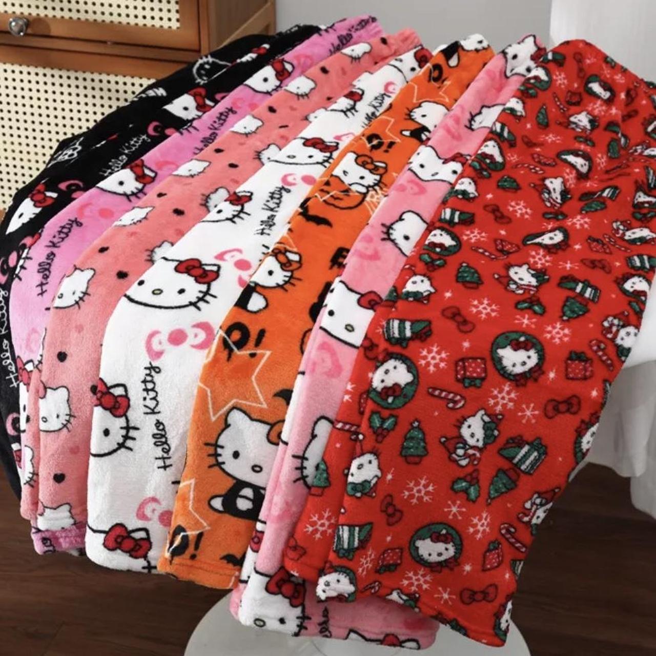 Hello Kitty Fleece Pyjamas Pants All colours... - Depop