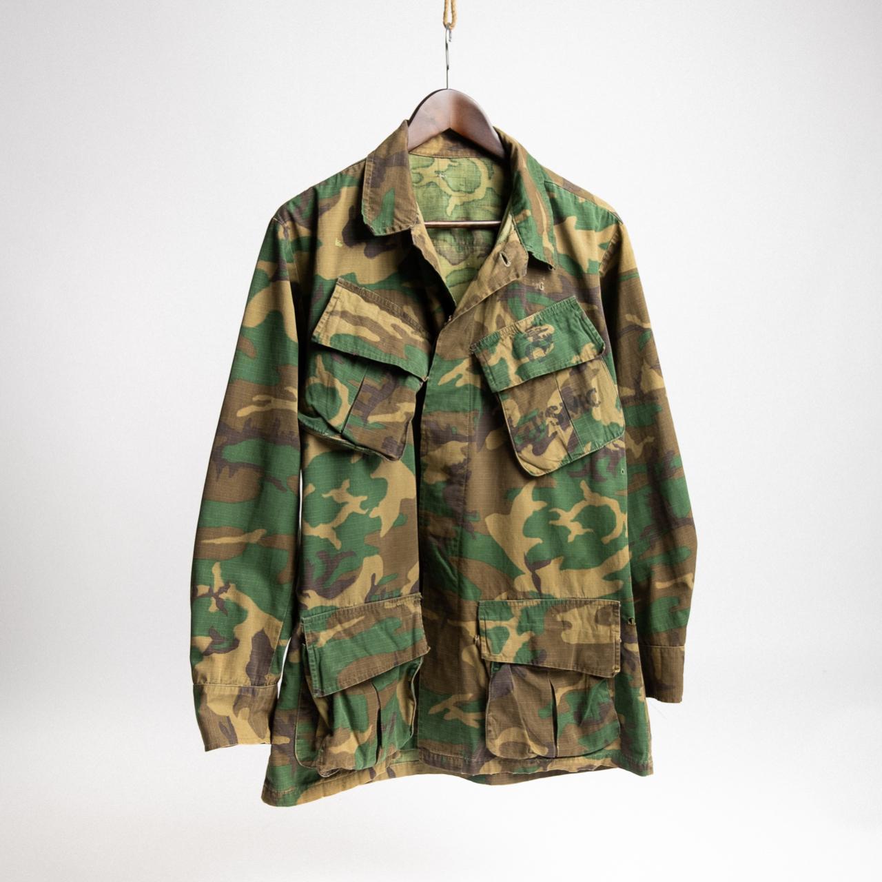 Vintage 70s US Army EDRL Jungle Fatigue Shirt -...