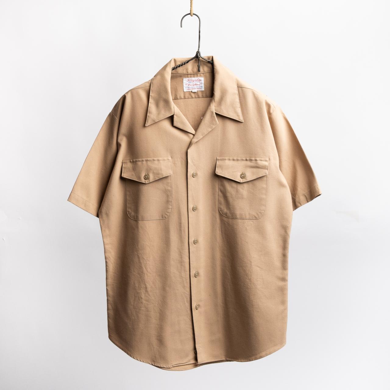 Vintage 60s US Army Beige Dress Shirt - Size Medium...