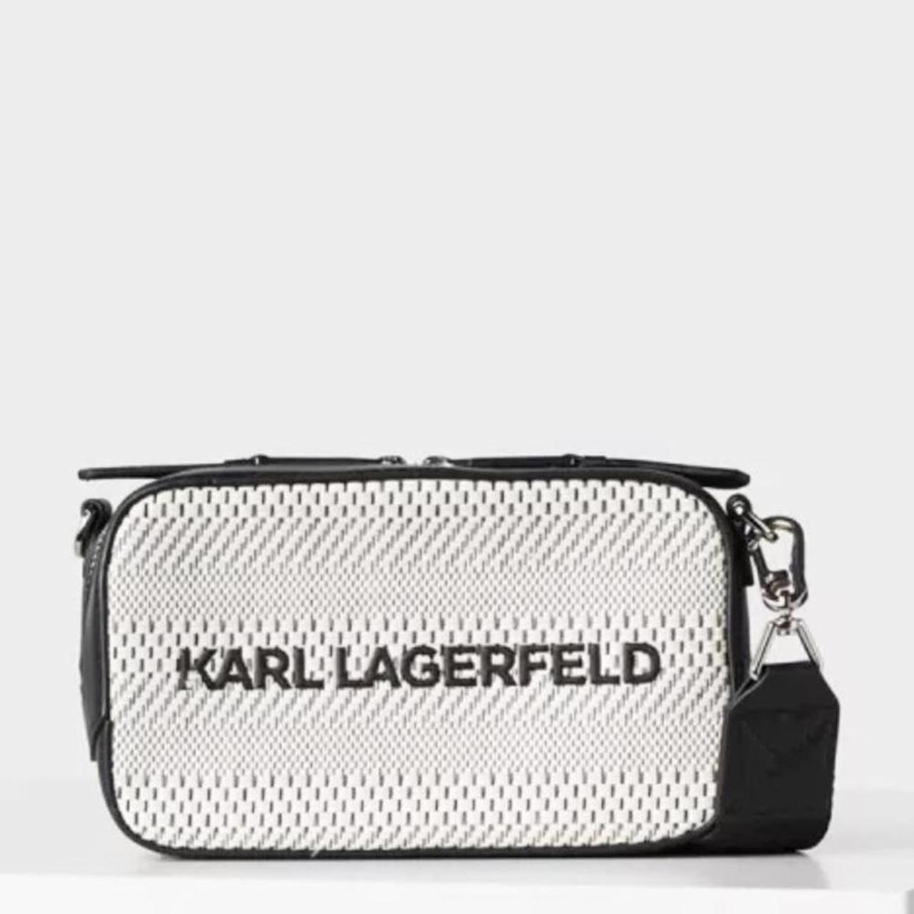Karl Lagerfeld Women's White and Black Bag Depop