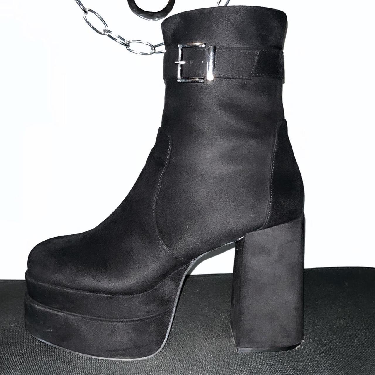 Mens platform heel boots best sale