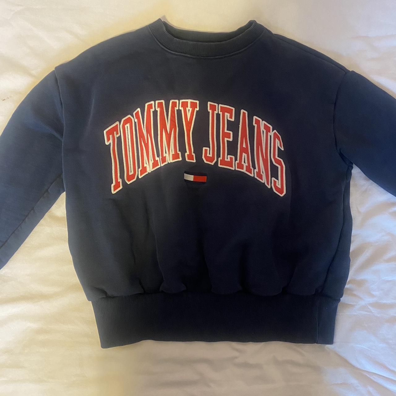 navy tommy jeans sweatshirt - Depop