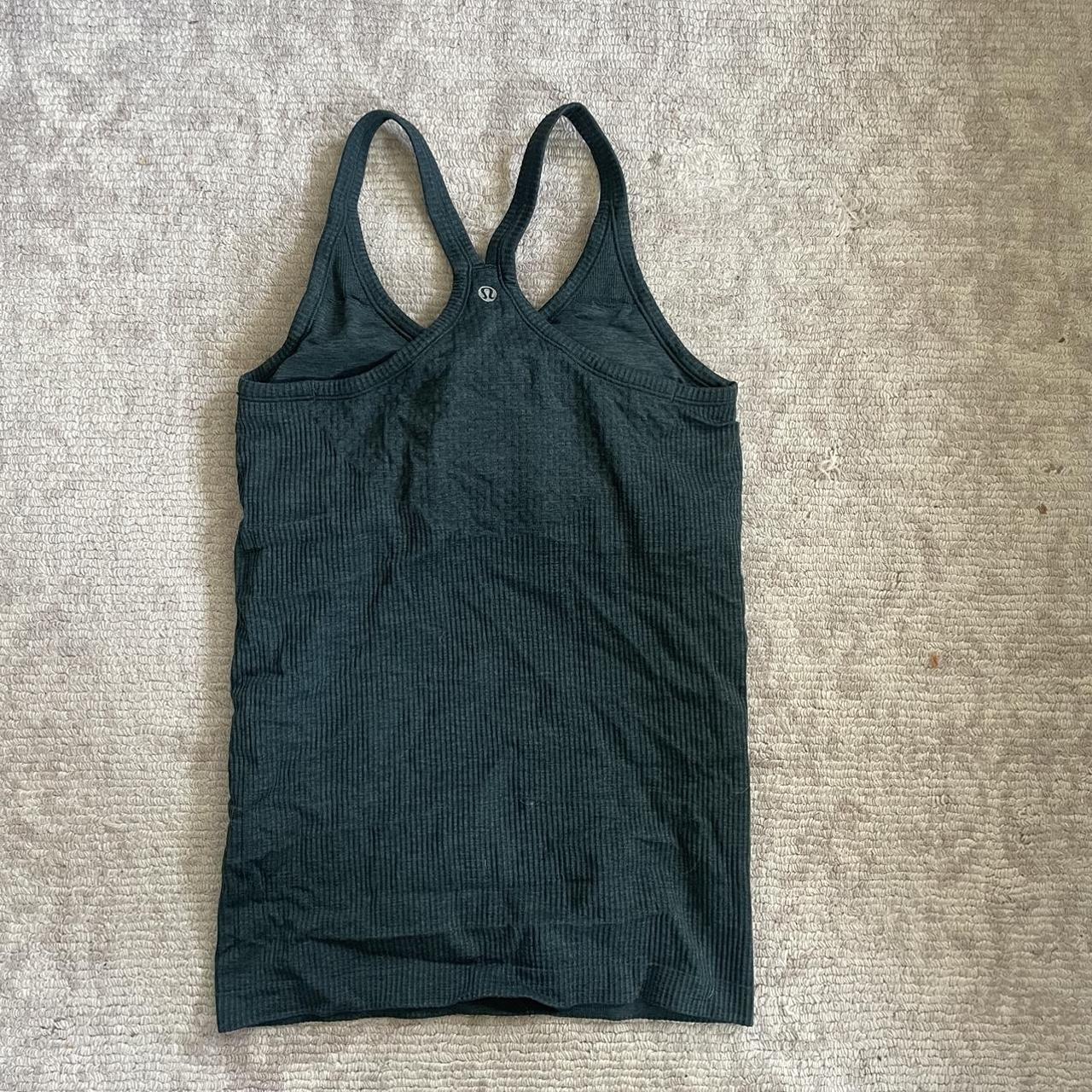 Green lululemon tank top Sage green in amazing... - Depop