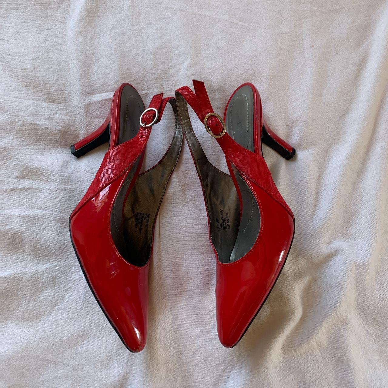 Vintage cherry red kitten heels - Depop