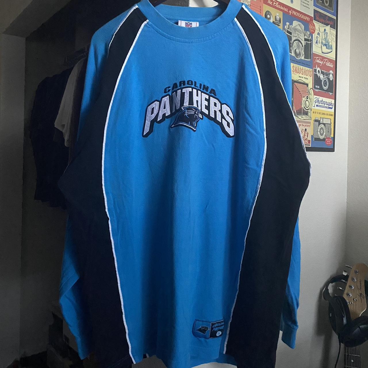 Vintage Y2k Carolina Panthers Long-sleeve Size - Depop