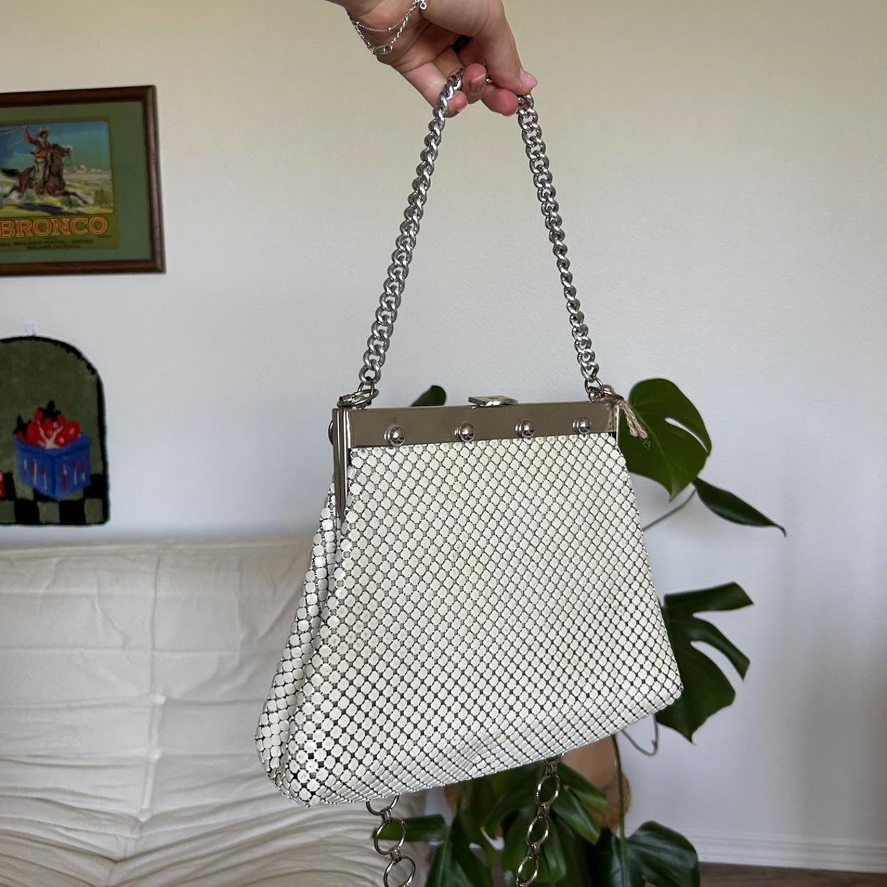 Whiting and Davis white 2024 mesh bag