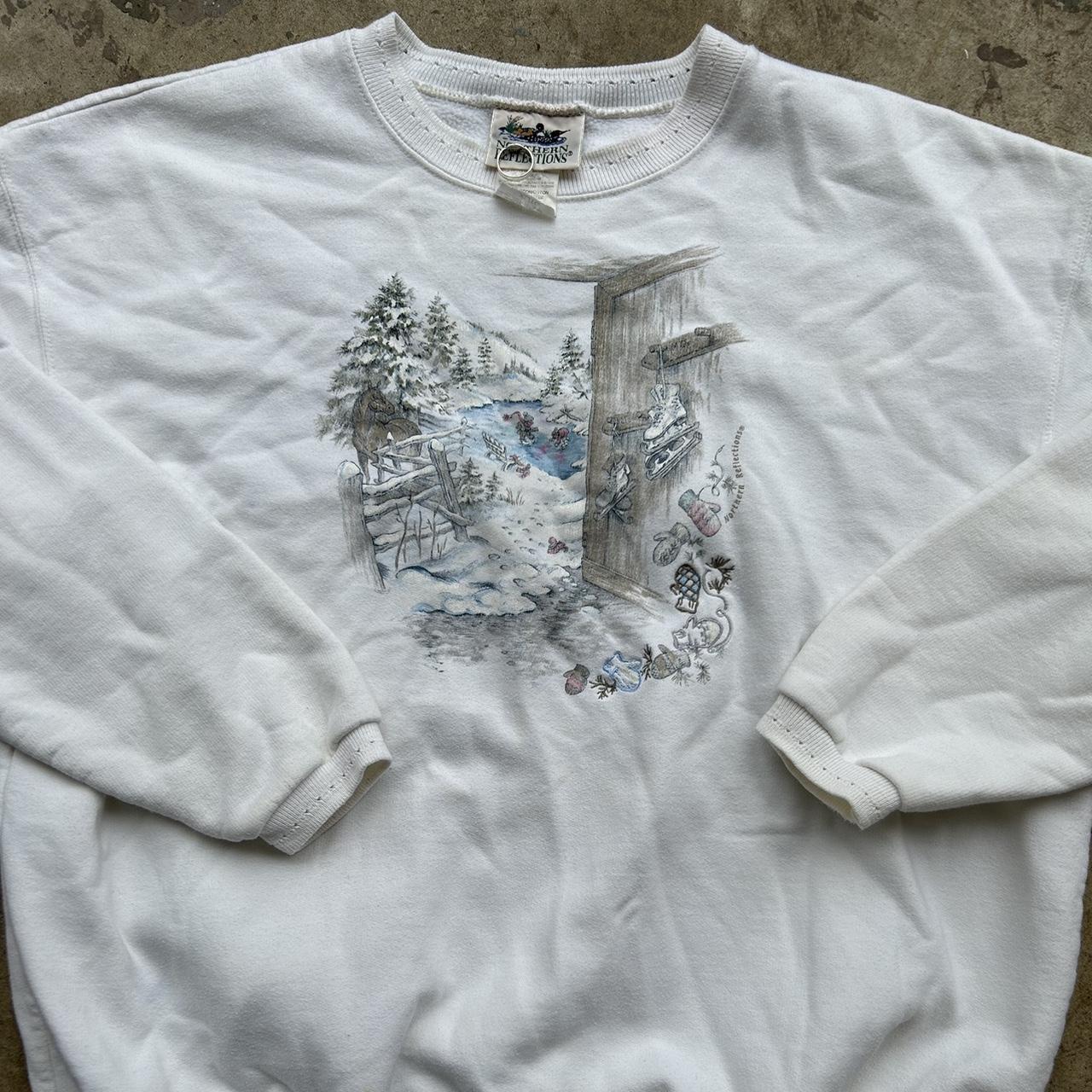 Northern Reflections Vintage Winter Crewneck XL - Depop