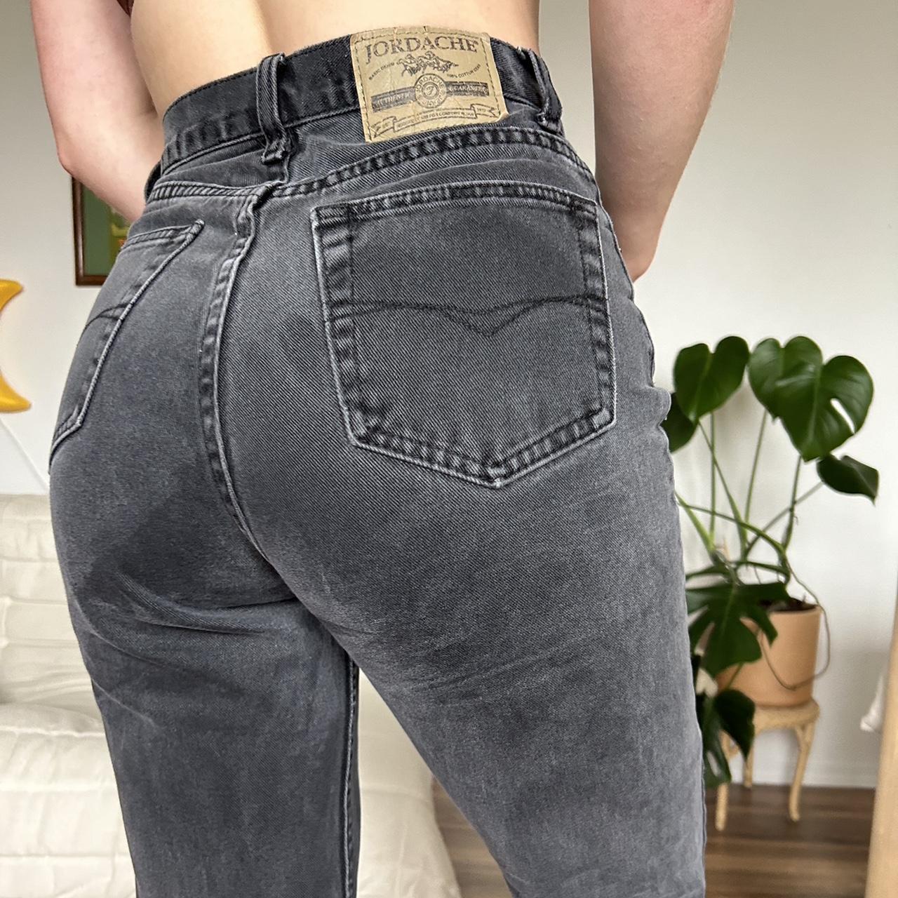 Classic vintage black Jordache jeans. -Slim high - Depop