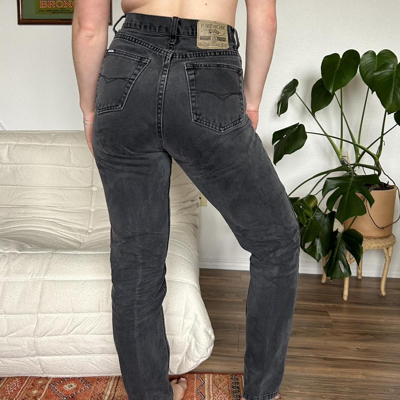Classic vintage black Jordache jeans. -Slim high - Depop