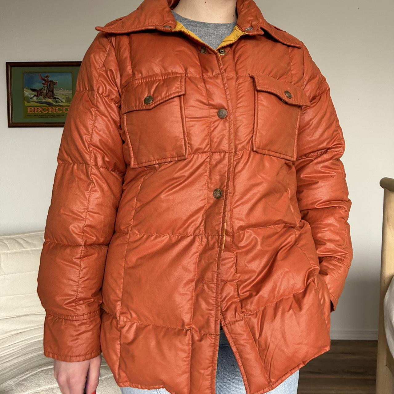 Hotsell Vintage 70s Eddie Bauer Down Filled Quilted Parka, Women's Medium, Terra Cotta, Warm Rust Orange, 70s Vintage Eddie Bauer Down Jacket