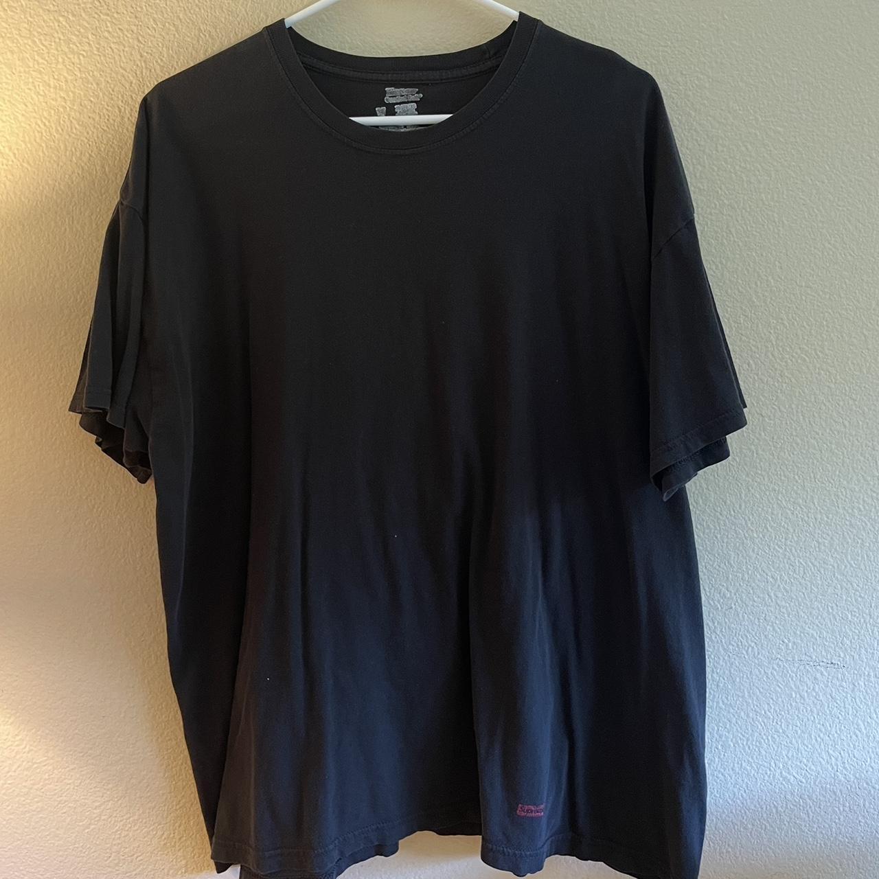 Black supreme shirt well used - Depop