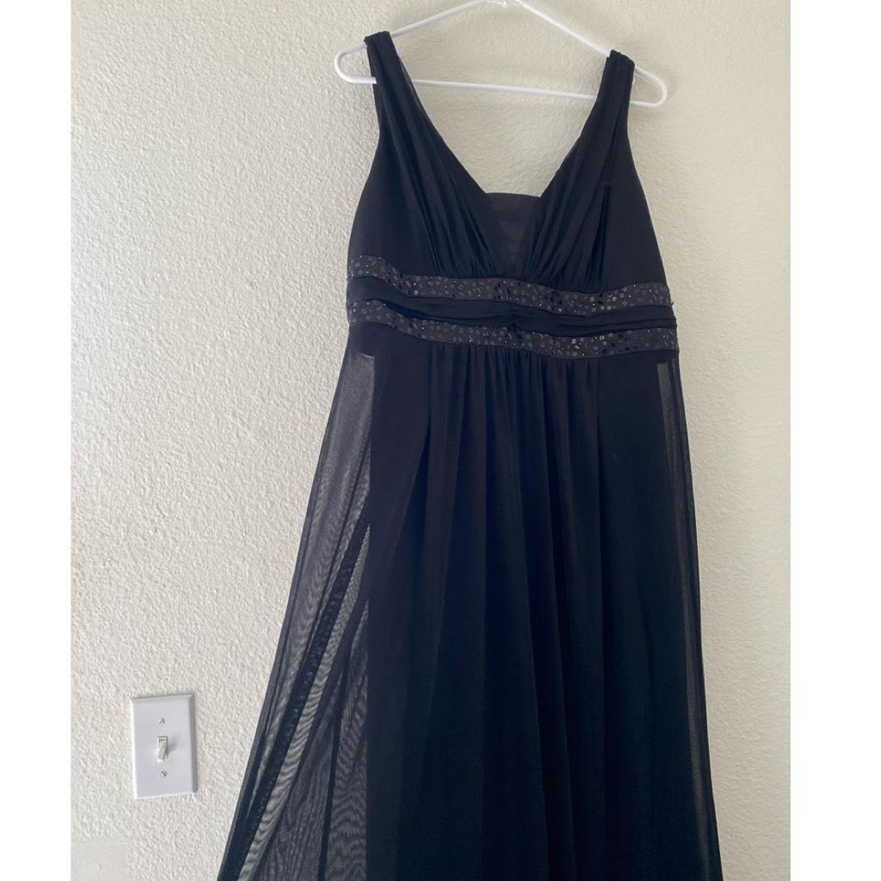 David's bridal black sequin cheap dress