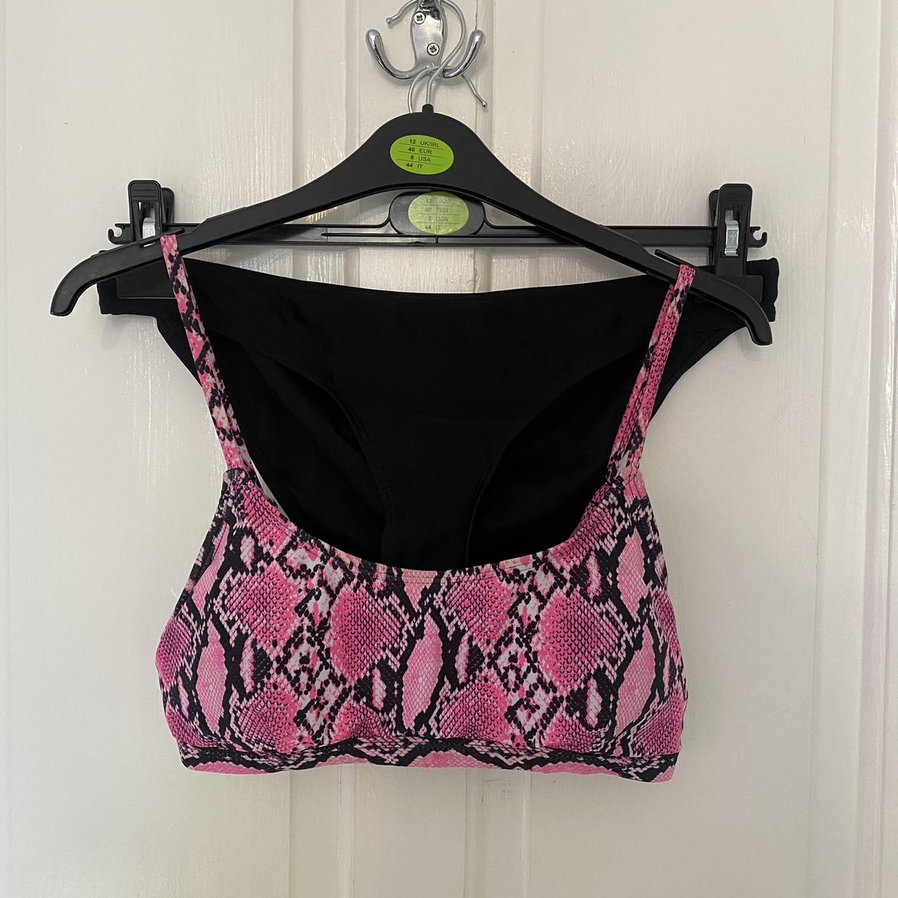 Primark Women's Pink and Black Bikinisandtankinisets Depop