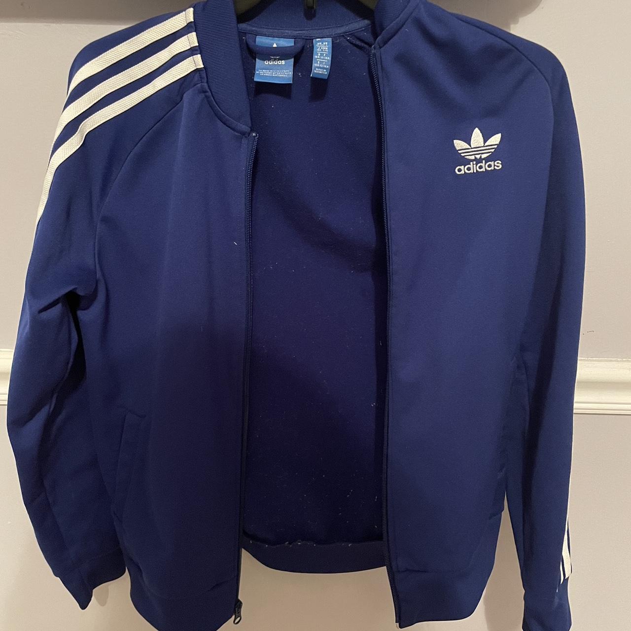 adidas three stripe jacket size 13-14y (could fit... - Depop