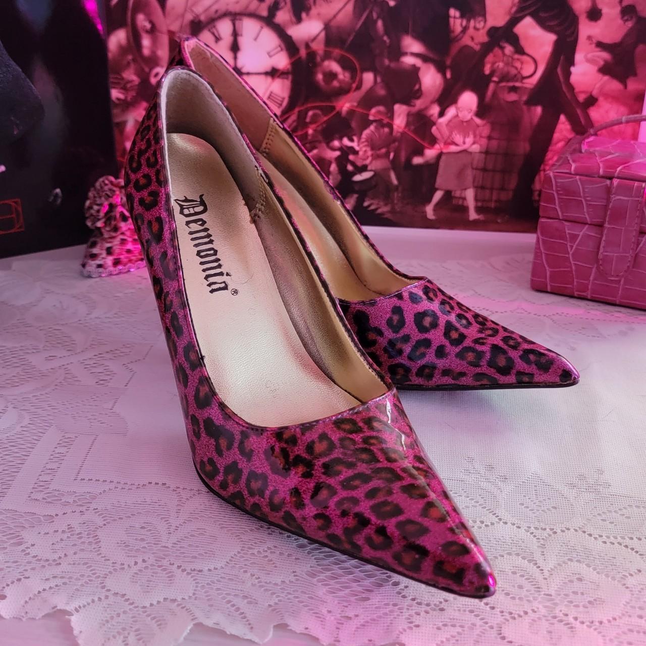 Pink leopard store heels